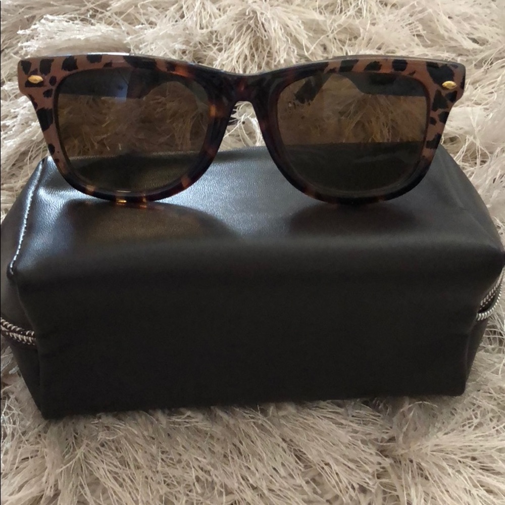 BETSEY JOHNSON cheetah aviator sunglasses